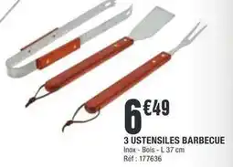 La Foir'Fouille 3 ustensiles barbecue offre