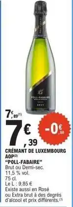 E.Leclerc Brut - crémant de luxembourg aop offre