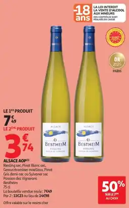Auchan Bestheim alcase aop offre