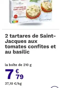 Picard Picard 2 tartares de Saint-Jacques offre