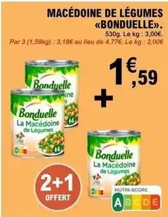 E.Leclerc Bonduelle - macédoine de légumes offre