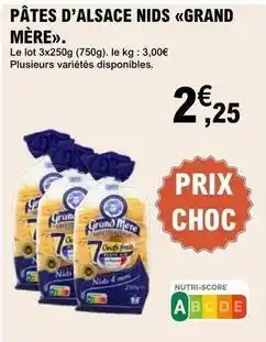 E.Leclerc Pâtes d'alsace nids grand mère offre