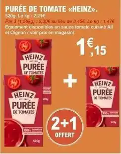 E.Leclerc Heinz - purée de tomate offre