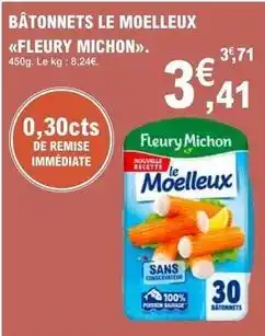 E.Leclerc Fleury michon - bâtonnets le moelleux offre