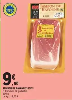 E.Leclerc Jambon de bayonne igp offre