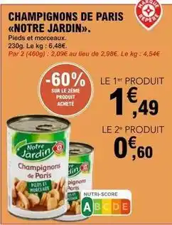 E.Leclerc Champignons de paris offre