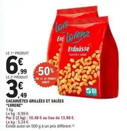 E.Leclerc L'oréal - cacahuètes grillées et salees offre