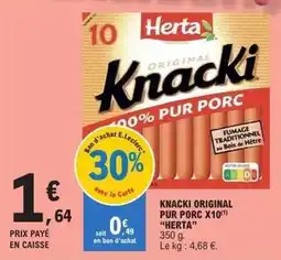 E.Leclerc Herta - knacki original pur porc x10 offre