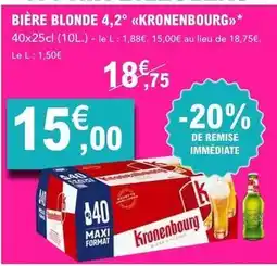 E.Leclerc Kronenbourg - bière blonde 4,2° offre