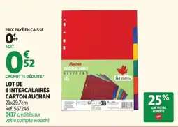 Auchan Auchan intercalaires offre