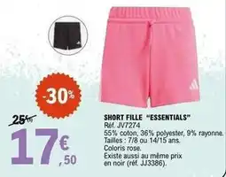 E.Leclerc Short fille essentials offre