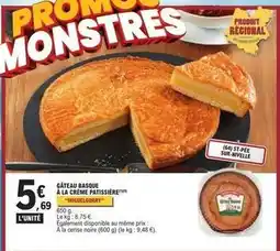 E.Leclerc Gâteau basque à la crème patissière offre