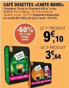 E.Leclerc Carte noire - café dosettes offre
