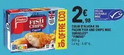 E.Leclerc Express Findus - colin d'alaska x6 façon fish and chips msc surgelés offre