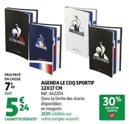 Auchan LE COQ SPORTIF AGENDA offre