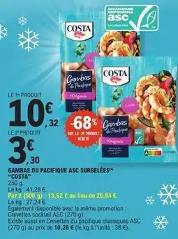 E.Leclerc Express Costa - gambas du pacifique asc surgelées offre