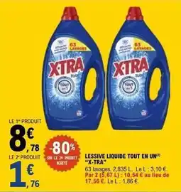 E.Leclerc X-tra - lessive liquide tout en un offre
