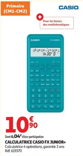 Auchan CASIO CALCULATRICE FX JUNIOR+ offre
