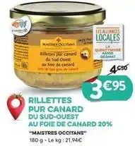 E.Leclerc Canard - rillettes pur du sud-ouest au foie de 20% offre
