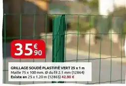 Rural Master Maille - grillage soude plastifie vert 25 x 1 m offre