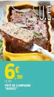 E.Leclerc Pâté de campagne bories offre