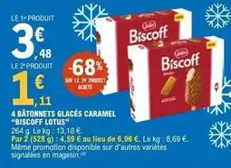 E.Leclerc Lotus - 4 bâtonnets glacés caramel offre