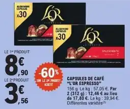 E.Leclerc Express L'or - capsules de café espresso offre