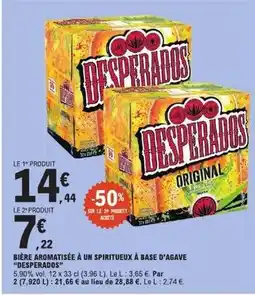 E.Leclerc Express Desperados - bière aromatisée à un spiritueux à base d'agave offre