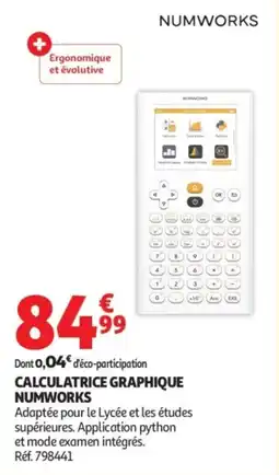 Auchan NUMWORKS CALCULATRICE GRAPHIQUE offre