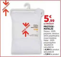 Hyper U Prix mini - protege-matelas offre