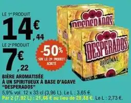 E.Leclerc Desperados - bière aromatisée à un spiritueux à base d'agave offre