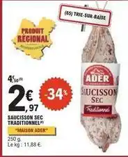E.Leclerc Ader - saucisson sec offre