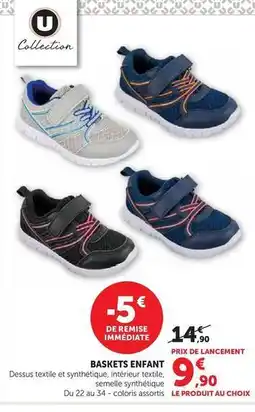 Super U U - baskets enfant offre