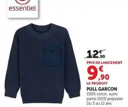 Hyper U Essentielb - pull garçon offre