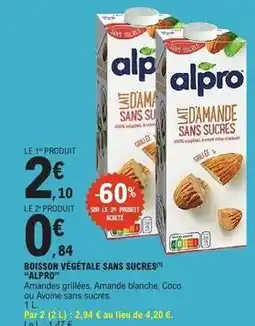 E.Leclerc Express Alpro - boisson végétale sans sucres offre