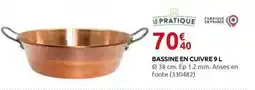 Rural Master Le pratique - bassine en cuvre 9 l offre