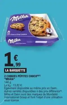 E.Leclerc Express Milka - 2 cookies pépites choco offre