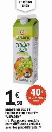 E.Leclerc Express Brique de jus de fruits matin fruite offre
