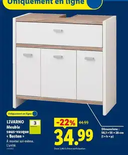Lidl Livarno - meuble souffs-vasque boston offre