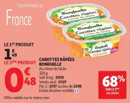 Auchan Bonduelle Carottes râpées offre