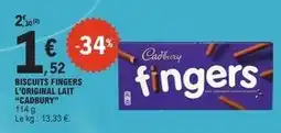 E.Leclerc Express Cadbury - biscuits fingers l'original lait offre