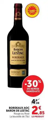 U Express Aoc - bordeaux aoc baron de lestac offre