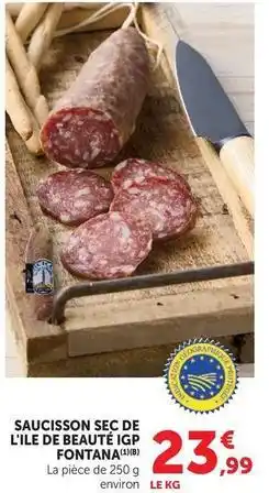 Super U Saucisson sec de l'île de beauté igp offre
