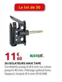 Rural Master 30 isolateurs maxi tape offre