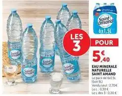 U Express Saint amand - eau minerale naturelle offre