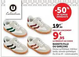 Hyper U U - baskets fille garçons offre