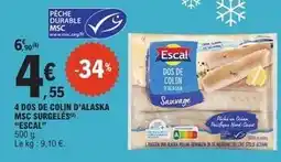 E.Leclerc Express Escal - 4 dos de colin d'alaska msc surgeles offre