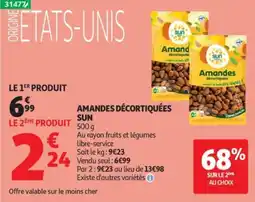 Auchan SUN Amandes décortiquées offre