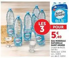 Hyper U Saint amand - eau minerale naturelle offre