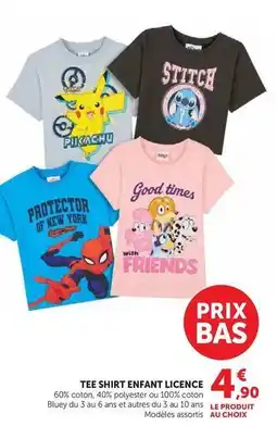 Hyper U Stitch - tee shirt enfant licence offre
